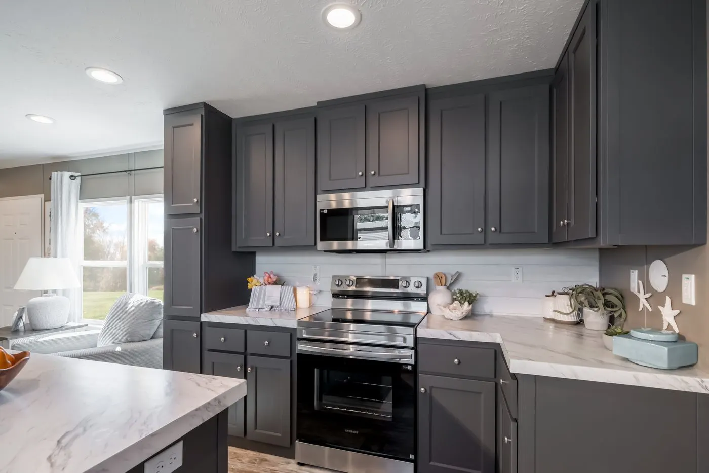 The THE DRIFTWOOD Kitchen. This Manufactured Mobile Home features 3 bedrooms and 2 baths.