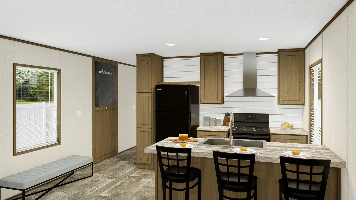 Grand living 72a kitchen home features