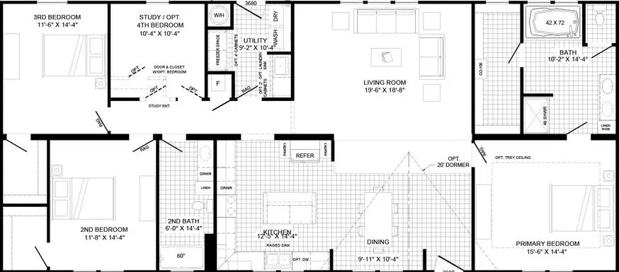 The ingram floor plan home features