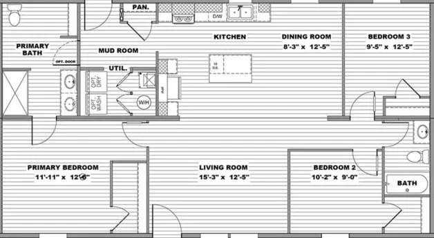Vista floor plan home features
