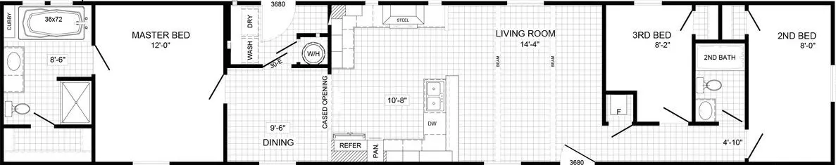 The hollywood floor plan home features